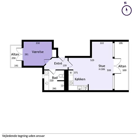 Penthouse 1br Lejlighed M 13 M2 Terrasse & Udsigt * Århus